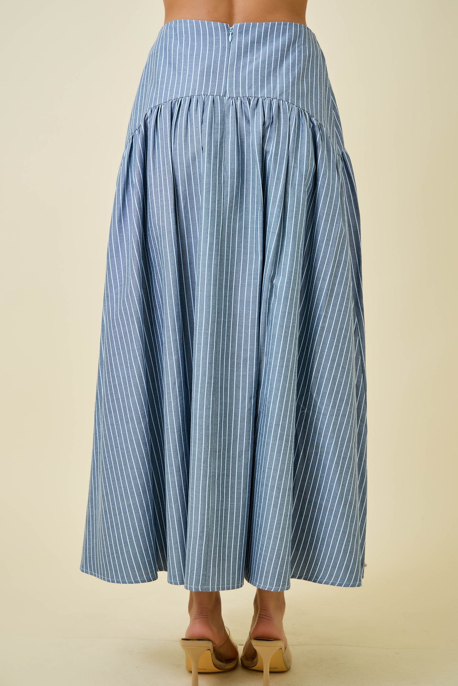 Stripe Sam Flared Maxi Skirt