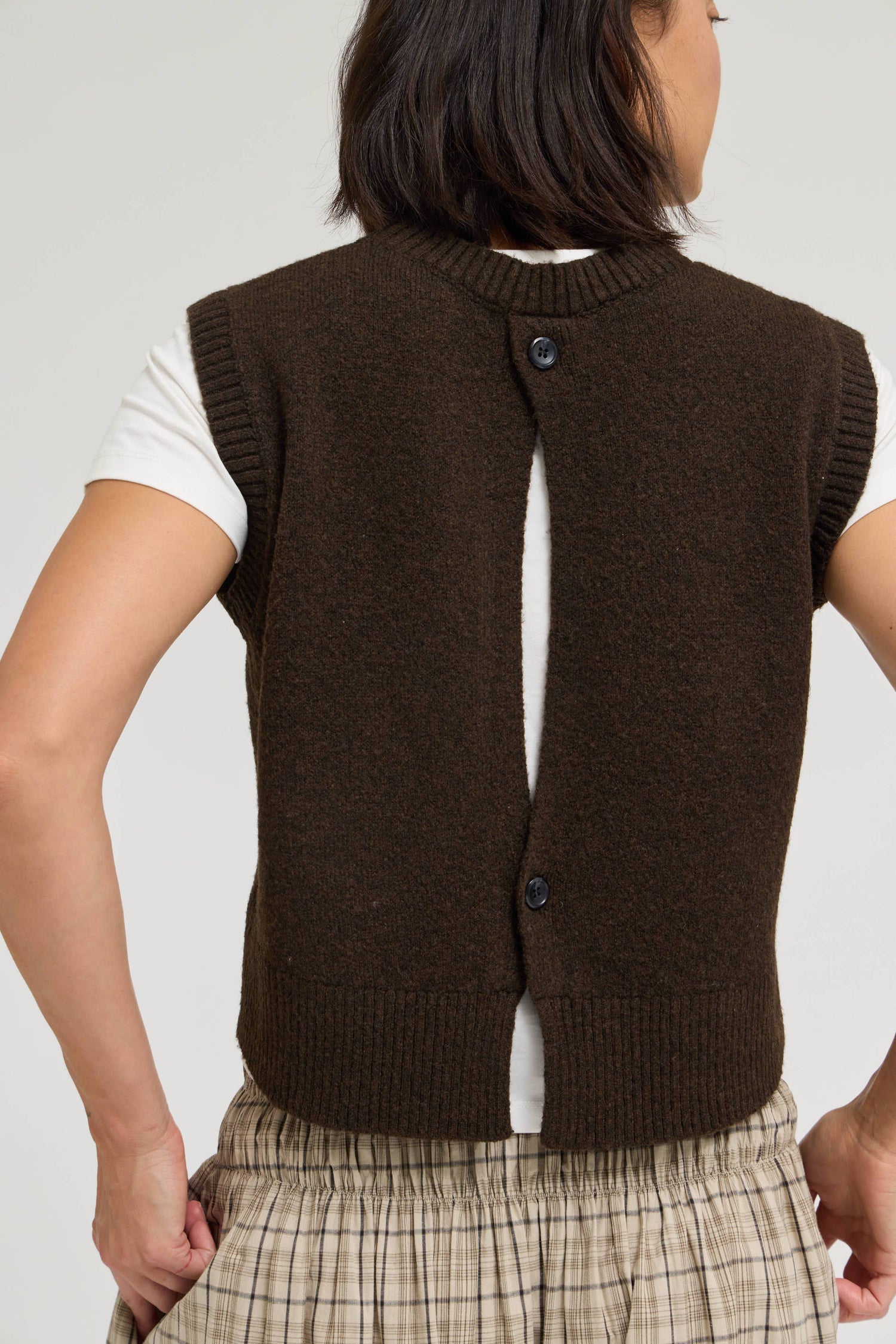 Sasha Center Cable Knit Vest