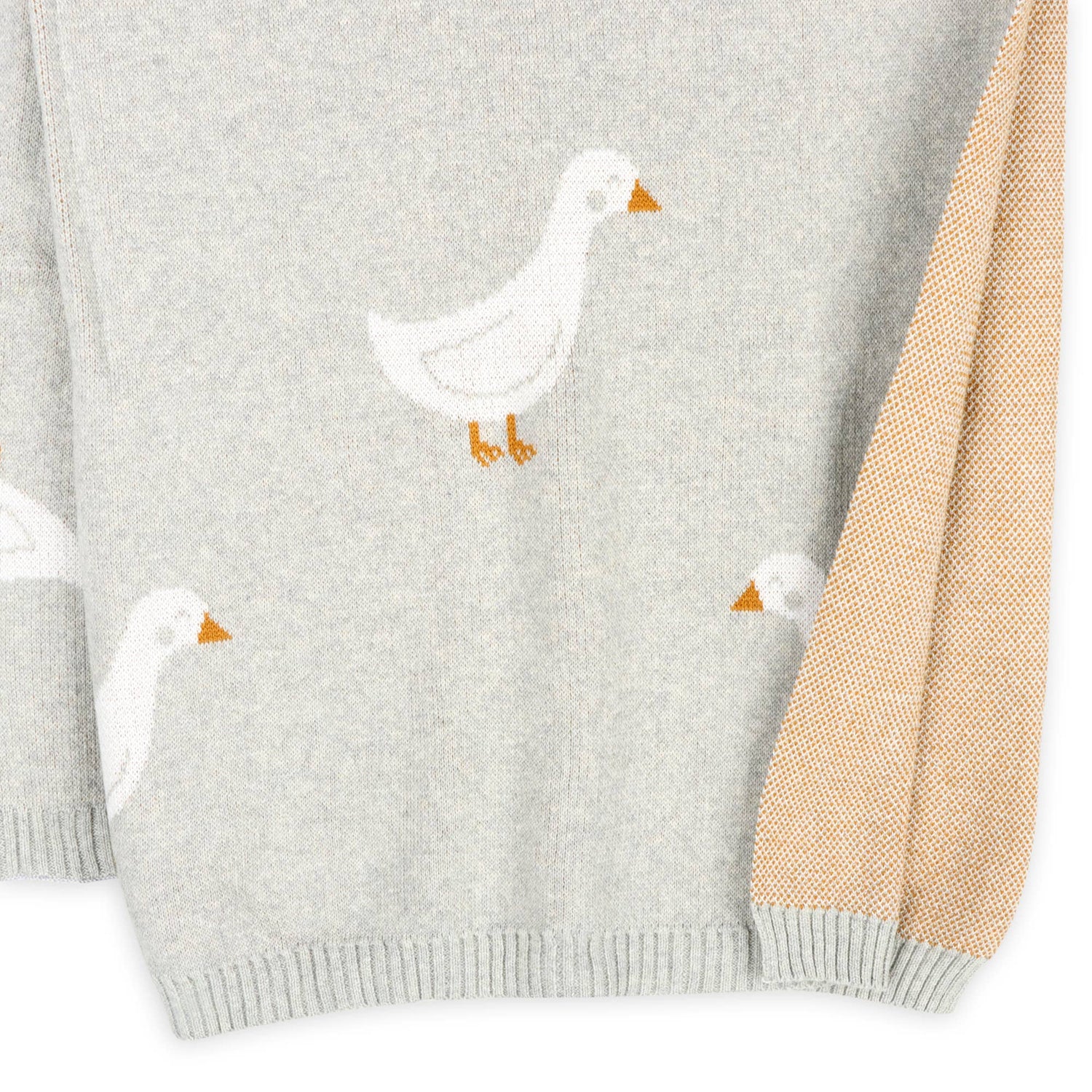 Duck Waddle Organic Jacquard Knit Baby Blankets