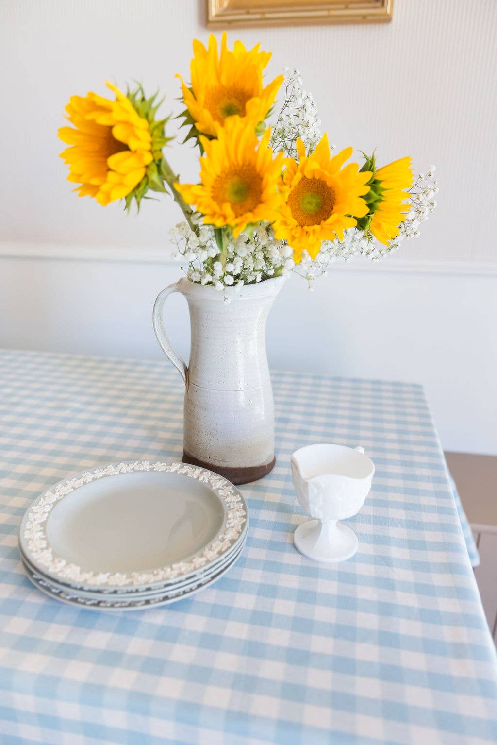 Ruffled Gingham Tablecloth