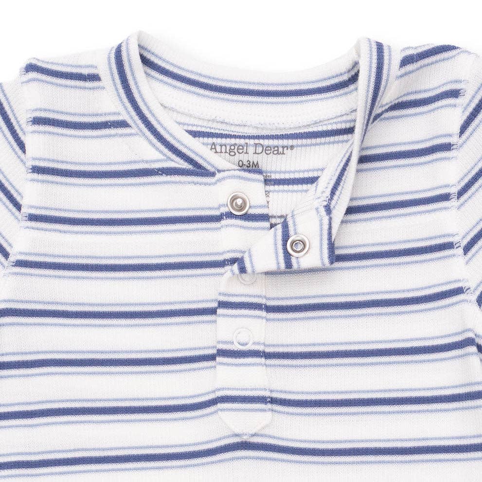 Vintage Stripe Blue Uni Romper