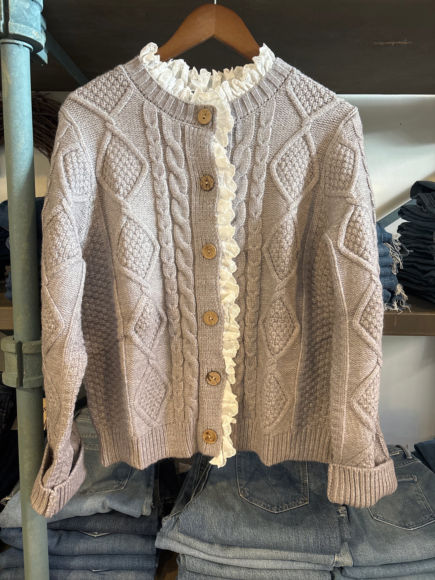 Aureum Eyelet Cardigan