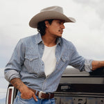 Stetson Falcon 6X Cowboy Hat Stone felt cowboy hat styled for rodeo season and arena days