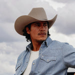 Stetson Falcon 6X Cowboy Hat Stone classic cowboy hat for ranch wear and everyday western fashion