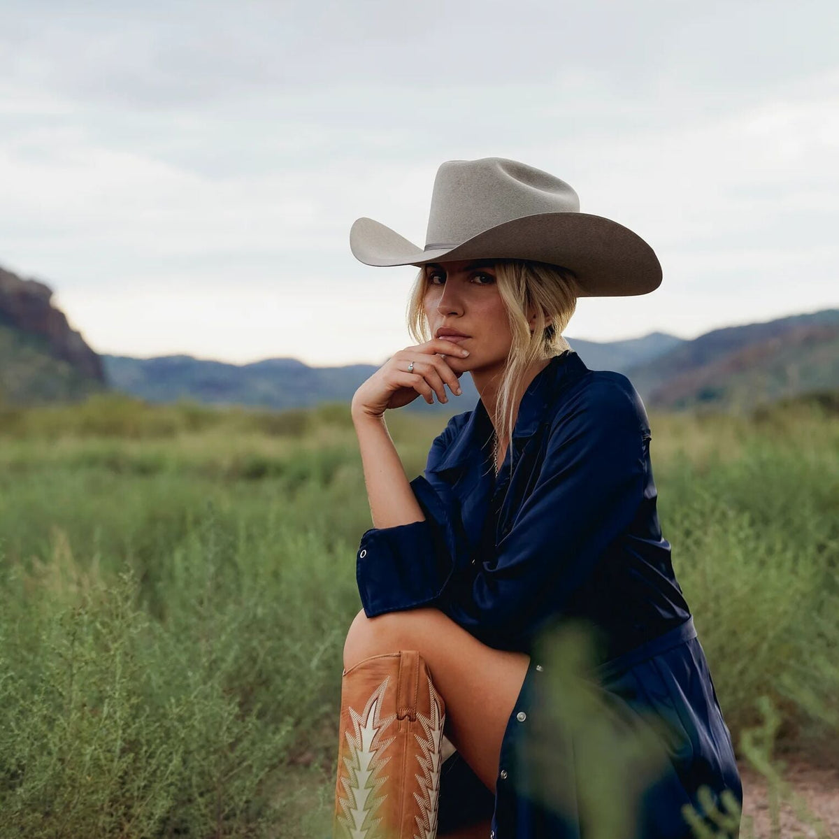 Stetson Falcon 6X Cowboy Hat Stone cowgirl and cowboy favorite for town and the ranch in Kamas