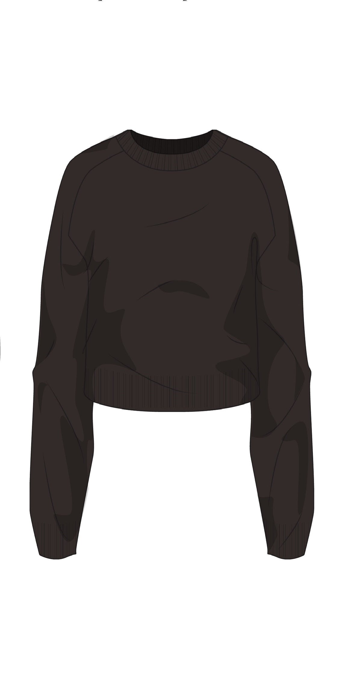27 Miles Malibu Alyson Cropped Cashmere Crewneck Black modestly cropped silhouette with saddle sleeves western fashion