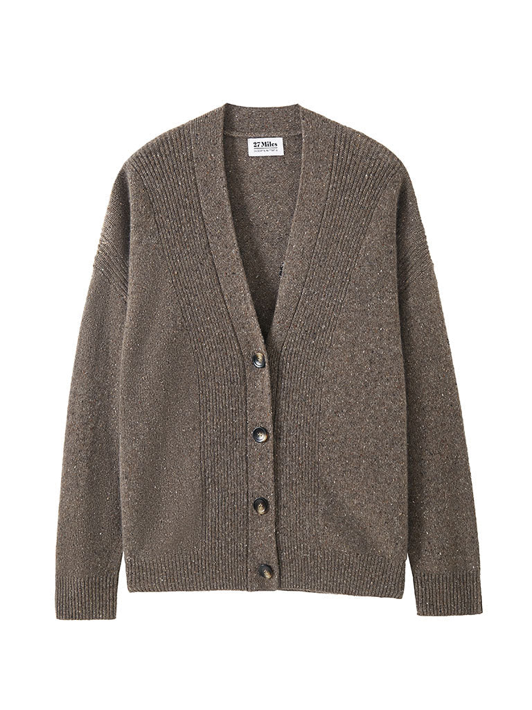 27 Miles Malibu Noriko Cashmere Cardigan with Horse Shoe Graphic bold horseshoe graphic across the back western fashion