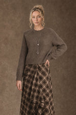 27 Miles Malibu Alyson Cropped Cashmere Crewneck Root easy over flowy dresses for rodeo days in Kamas