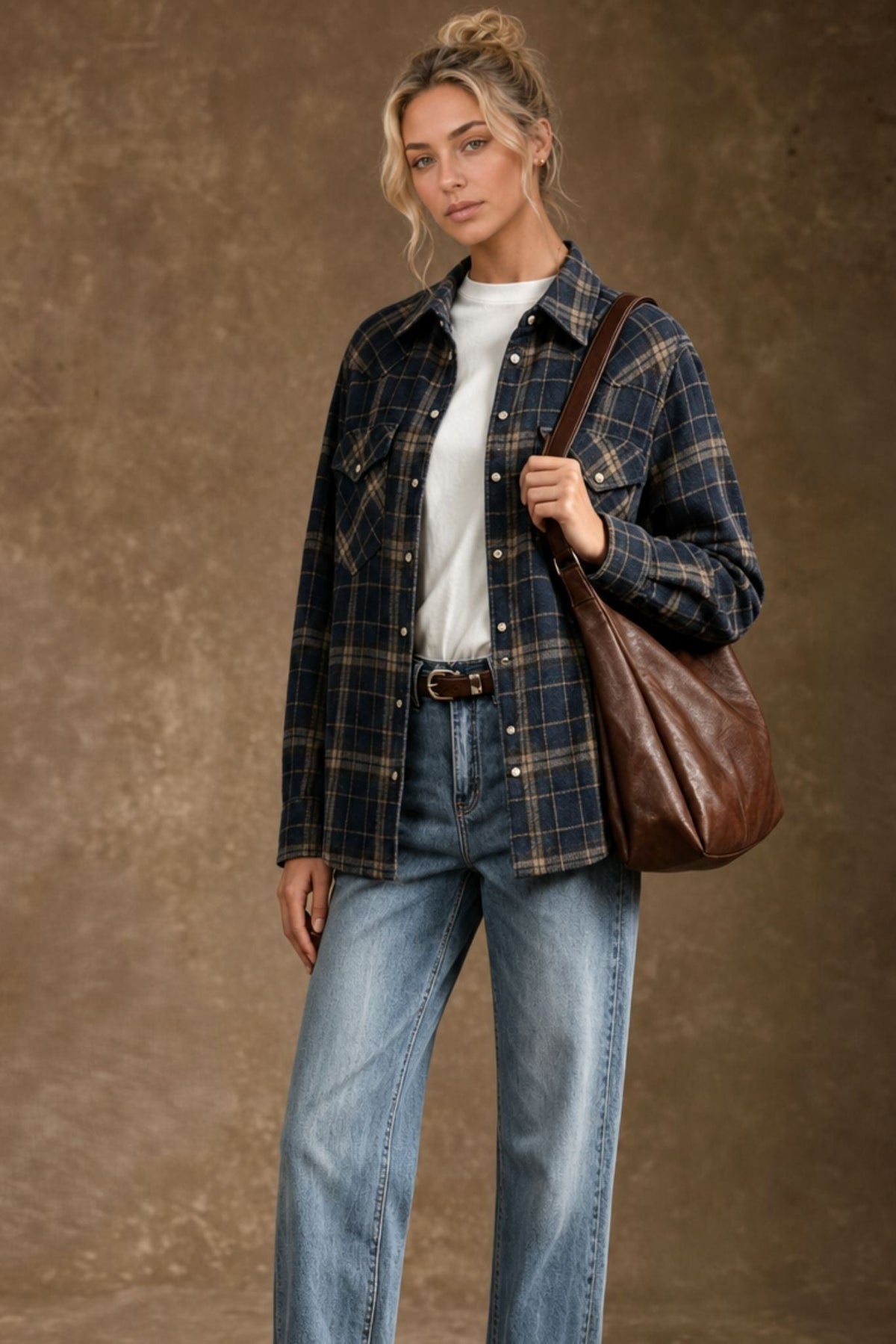 27 Miles Malibu Selva Cotton Western Plaid Shirt layering shirt that softens over time Kamas