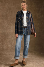 27 Miles Malibu Selva Cotton Western Plaid Shirt garment washed for a worn in feel womens western clothing