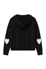 27 Miles Malibu Reva Cashmere Contrast Heart Pullover Hoodie relaxed cropped silhouette western fashion