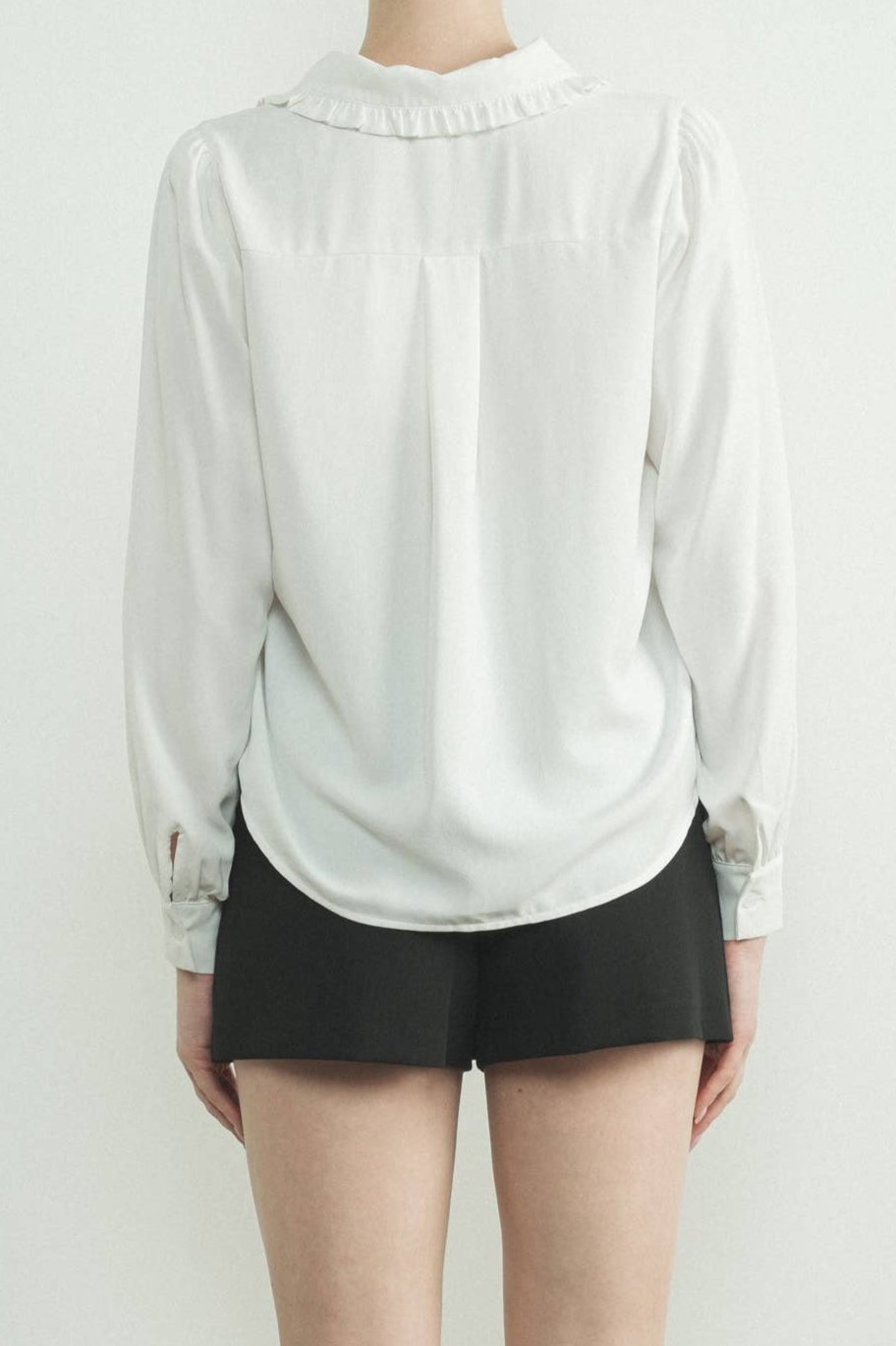 Peter Pan Collar Blouse with Contrast Bowtie