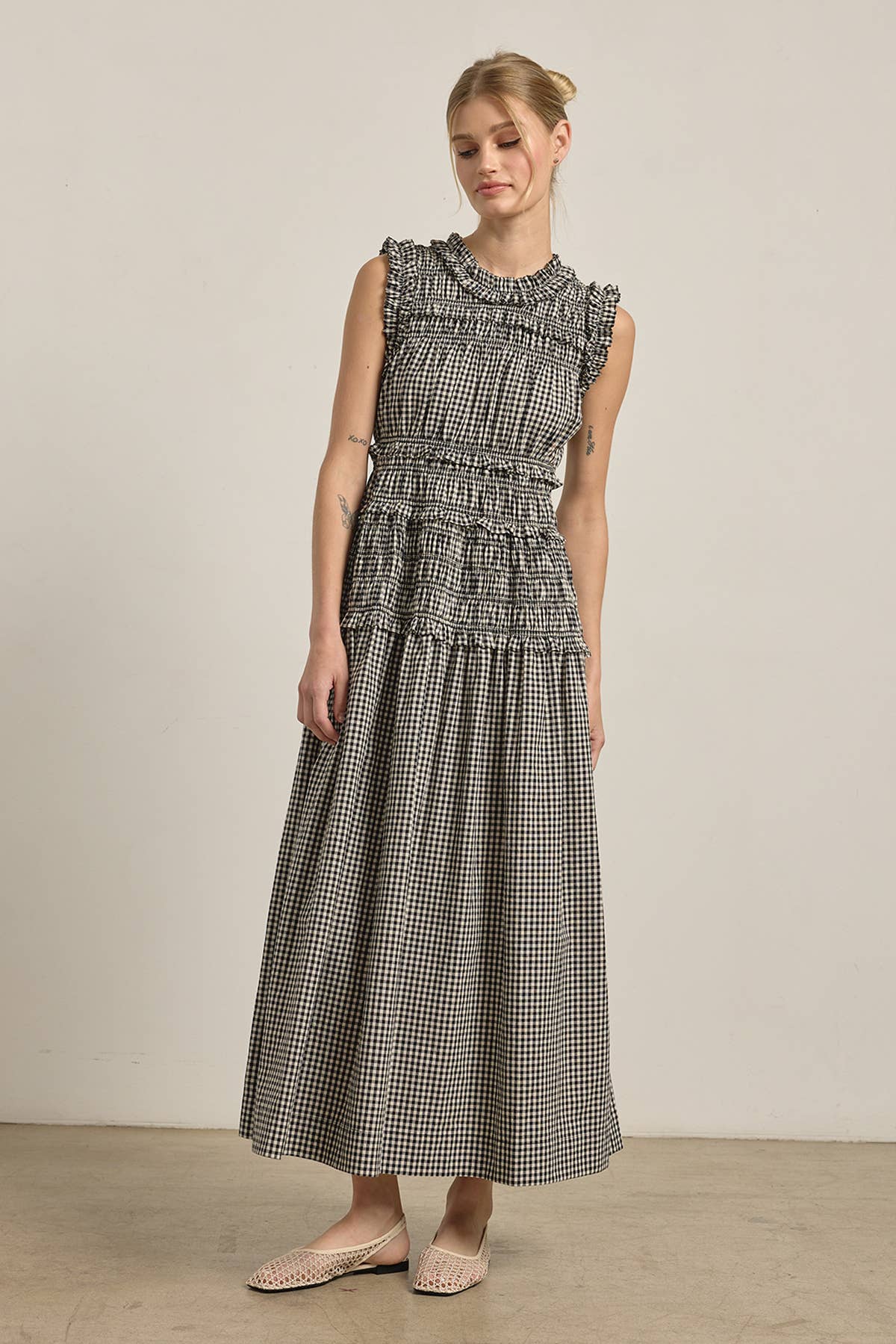 Suzy Smocked Gingham Dress
