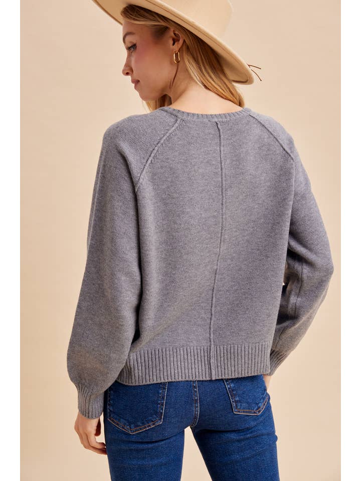 Cora Henley Knit Sweater