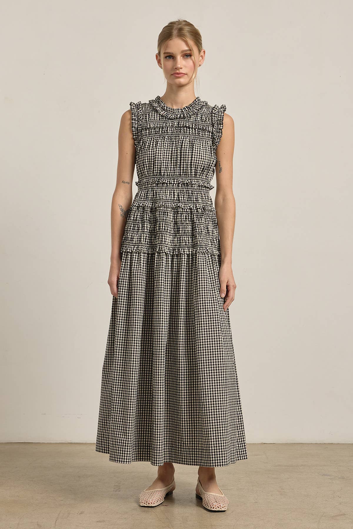 Suzy Smocked Gingham Dress