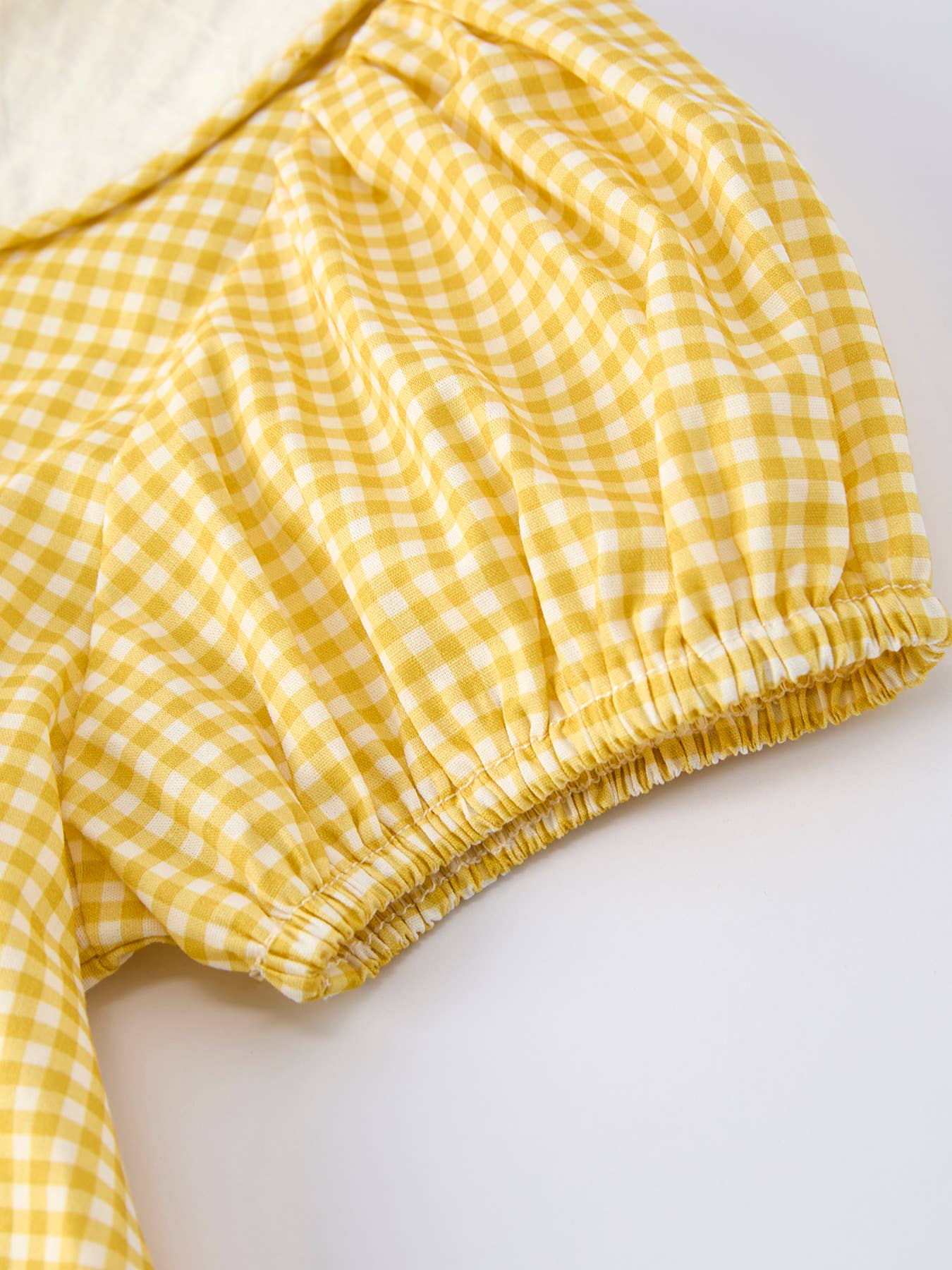 Yellow Goose Plaid Girls Dress