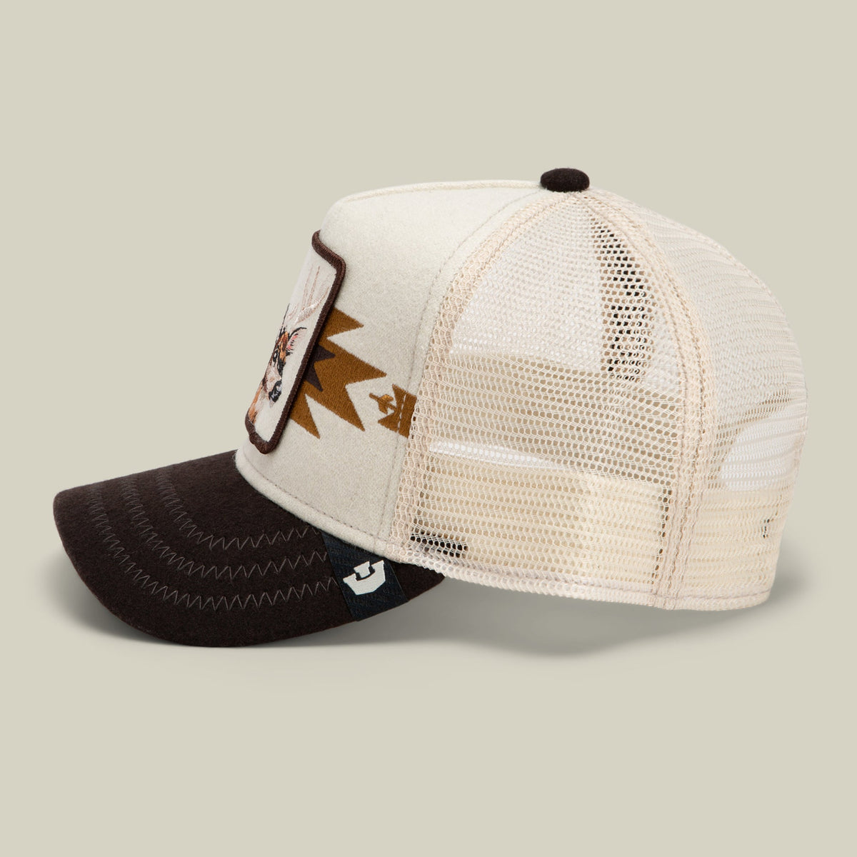 Goorin Bros Canyon Bae cream mesh panels through the sides and back for airflow cowboy style