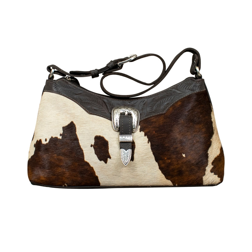 Cow Town Brown Zip Shoulder Bag
