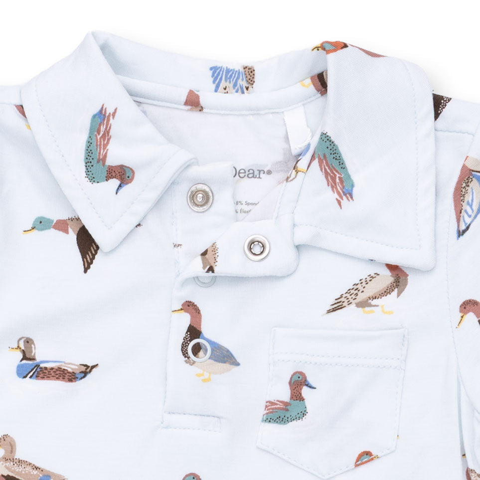 Utah kids western boutique rodeo baby clothing American Ducks Polo Romper 307F26ADU Boltranchstore.com free shipping
