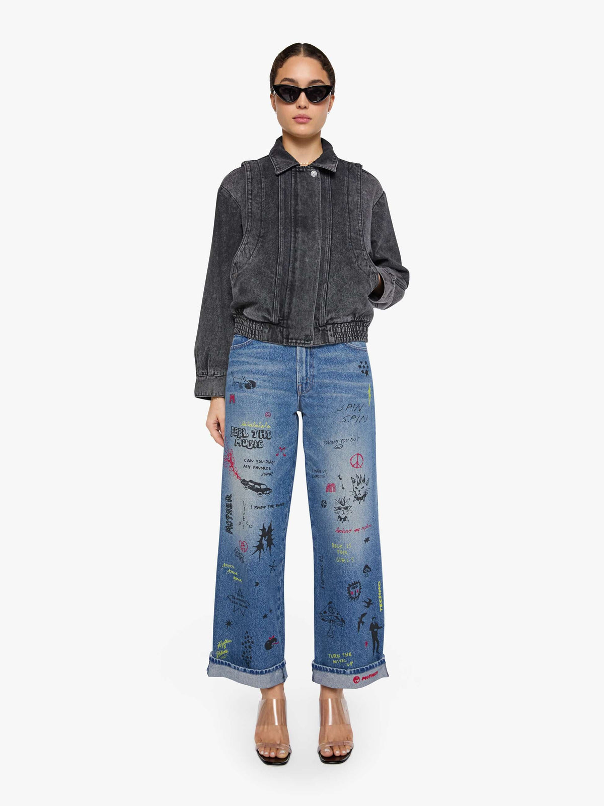 Mother Denim SNACKS The Wing Ding Burnt Toast zip closure with button flap and hidden pockets ranch wear
