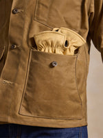 Schaefer RangeWax Mesquite Brush Jacket solid brass logo buttons down the front placket cowboy