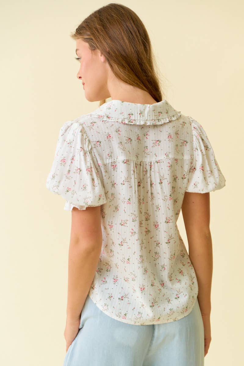 Jennifer Floral Puffed Sleeve Top