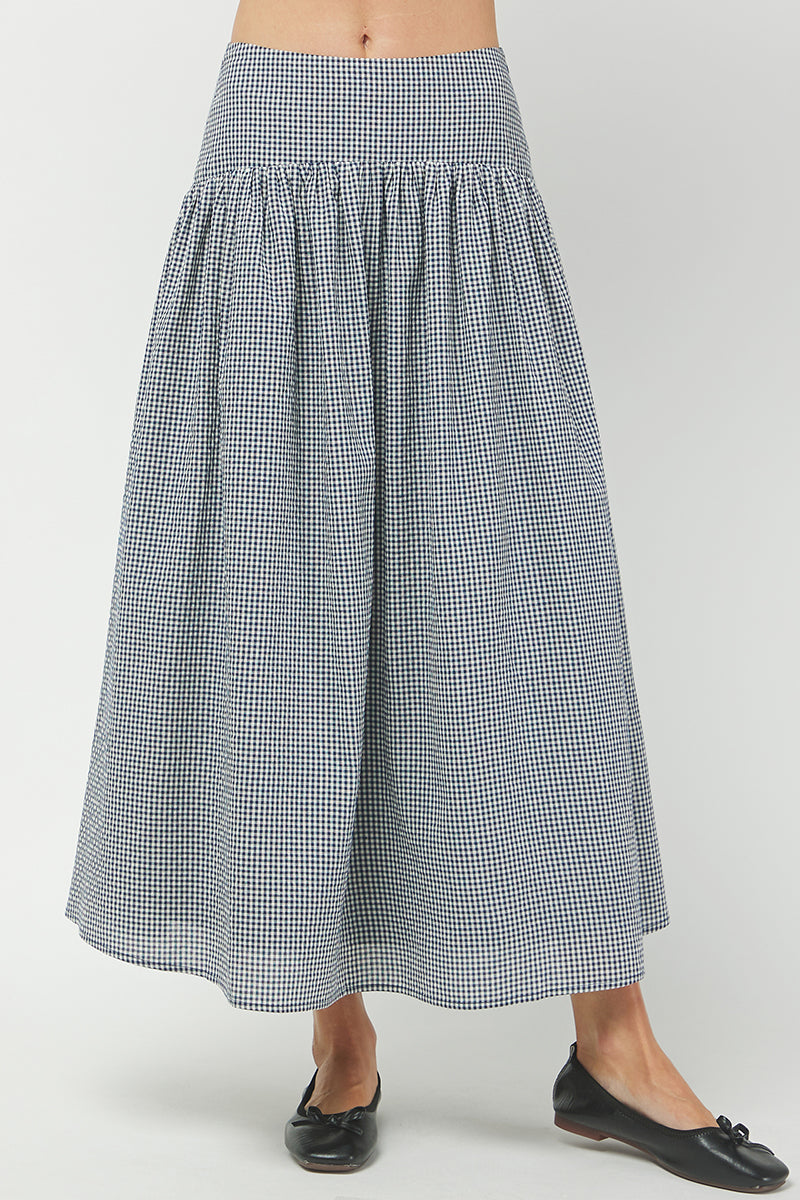 Carly Gingham Midi Skirt