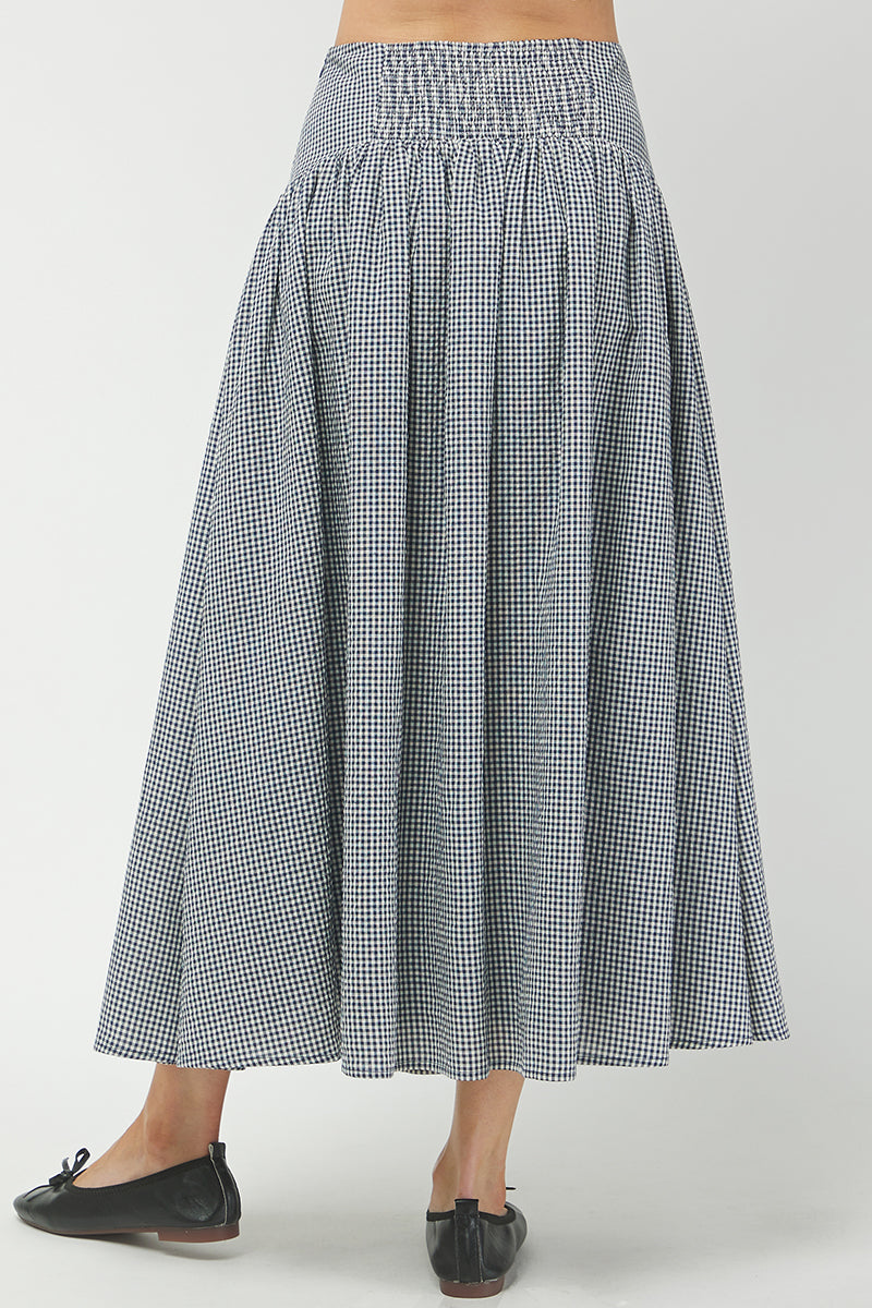 Carly Gingham Midi Skirt