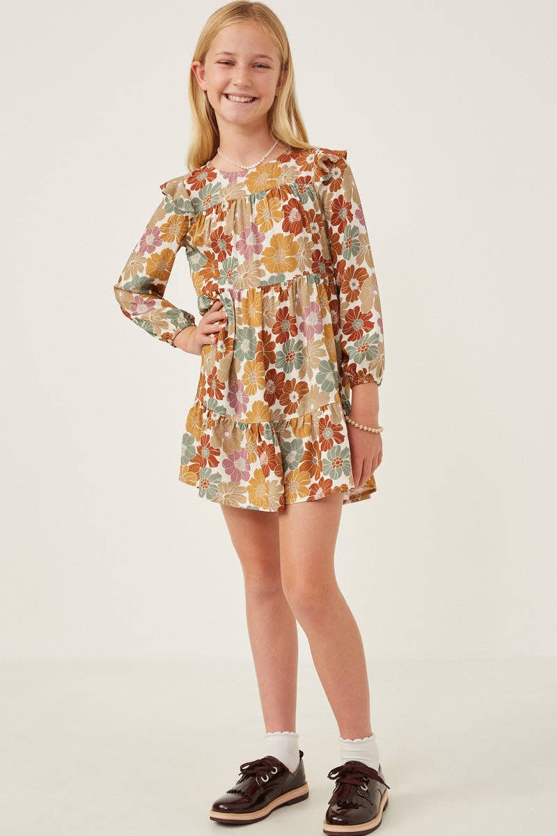 Girls Mixed Floral Dress