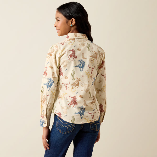 Ariat Girls Ranch Tale Western Snap Shirt
