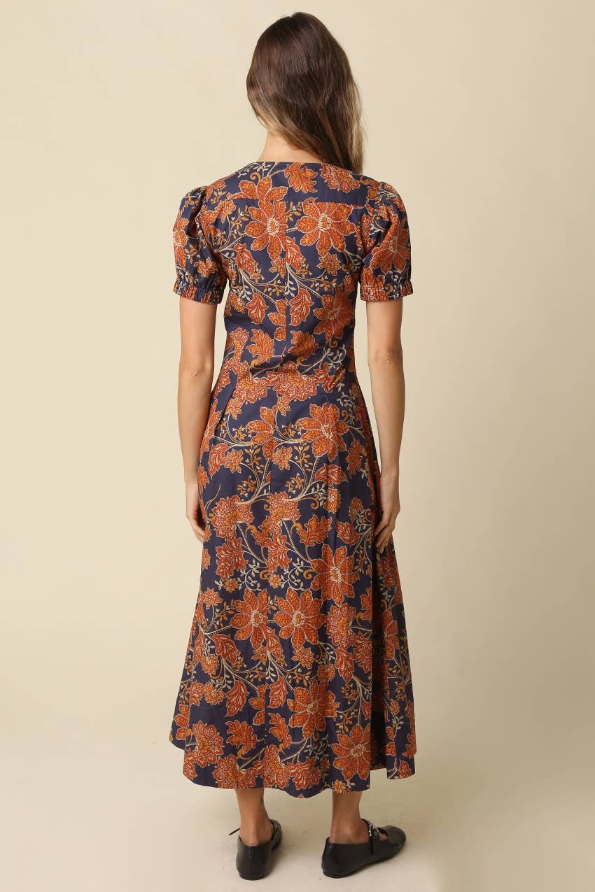 Hallie Floral V Neck Maxi Dress