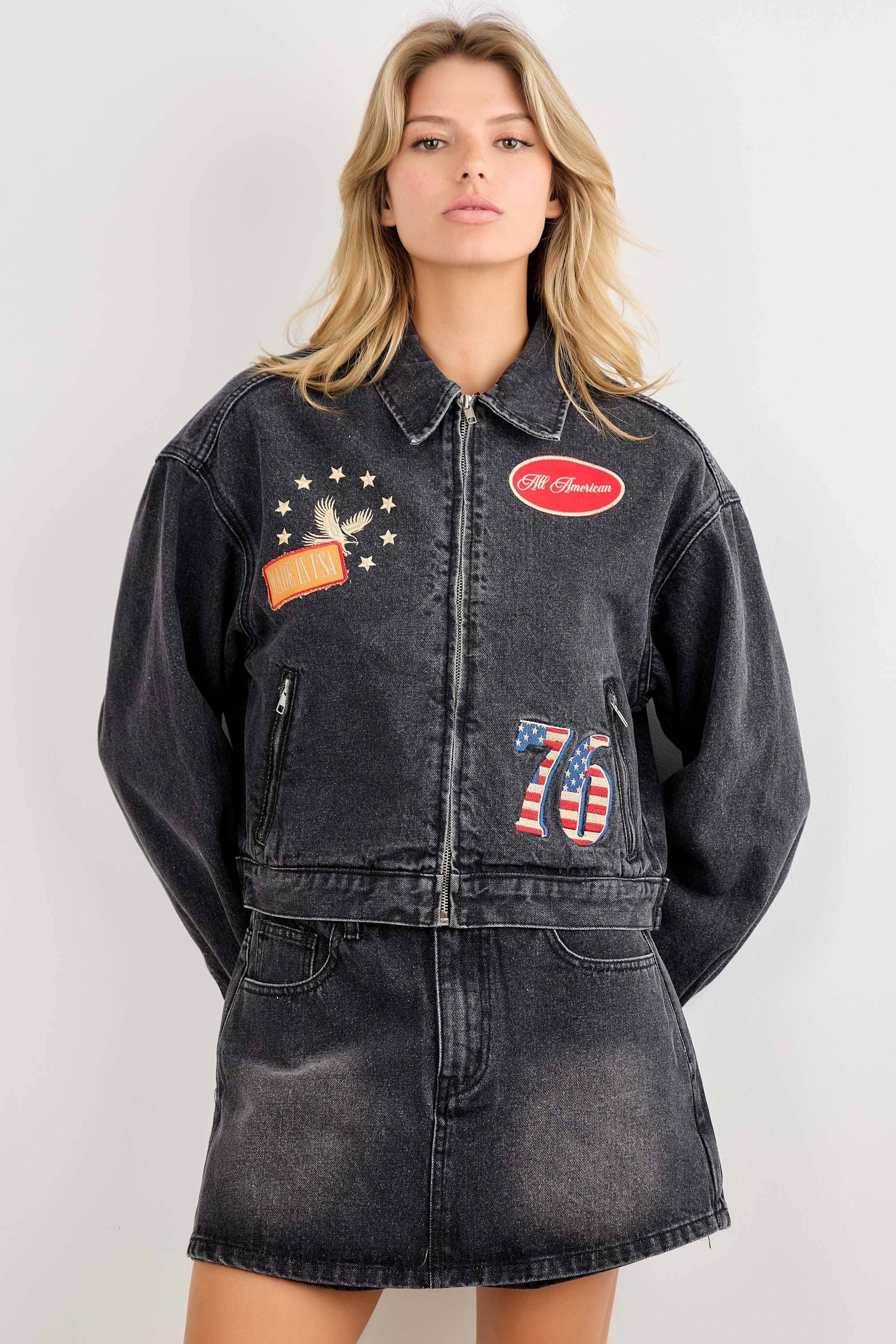 The American Embroidered Zip Jacket