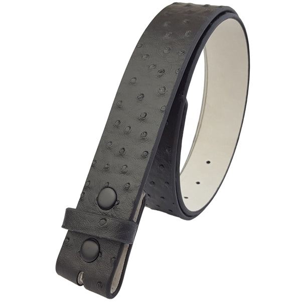 Ostrich Print Belt with Turq Buckle