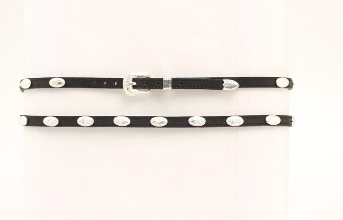 Black Concho Leather Hatband
