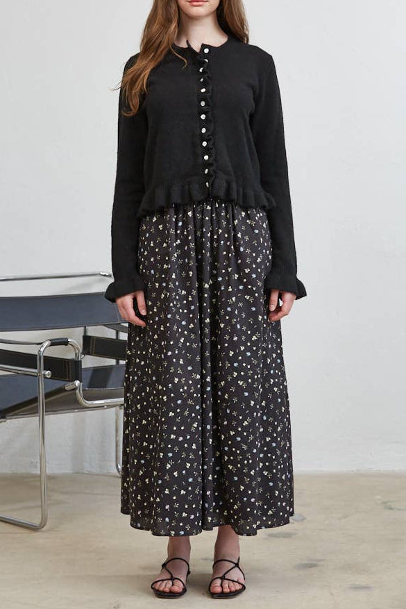 Annie Ruffle Button Cardigan