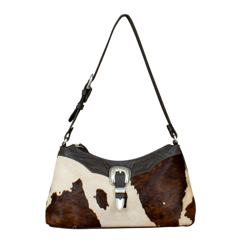 Cow Town Brown Zip Shoulder Bag