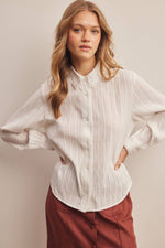 Rodeo womens western boutique womens fashion Lace Trim Embroidered Button Down Blouse Off White SKU FT0060WHT Boltranchstore.com free shipping