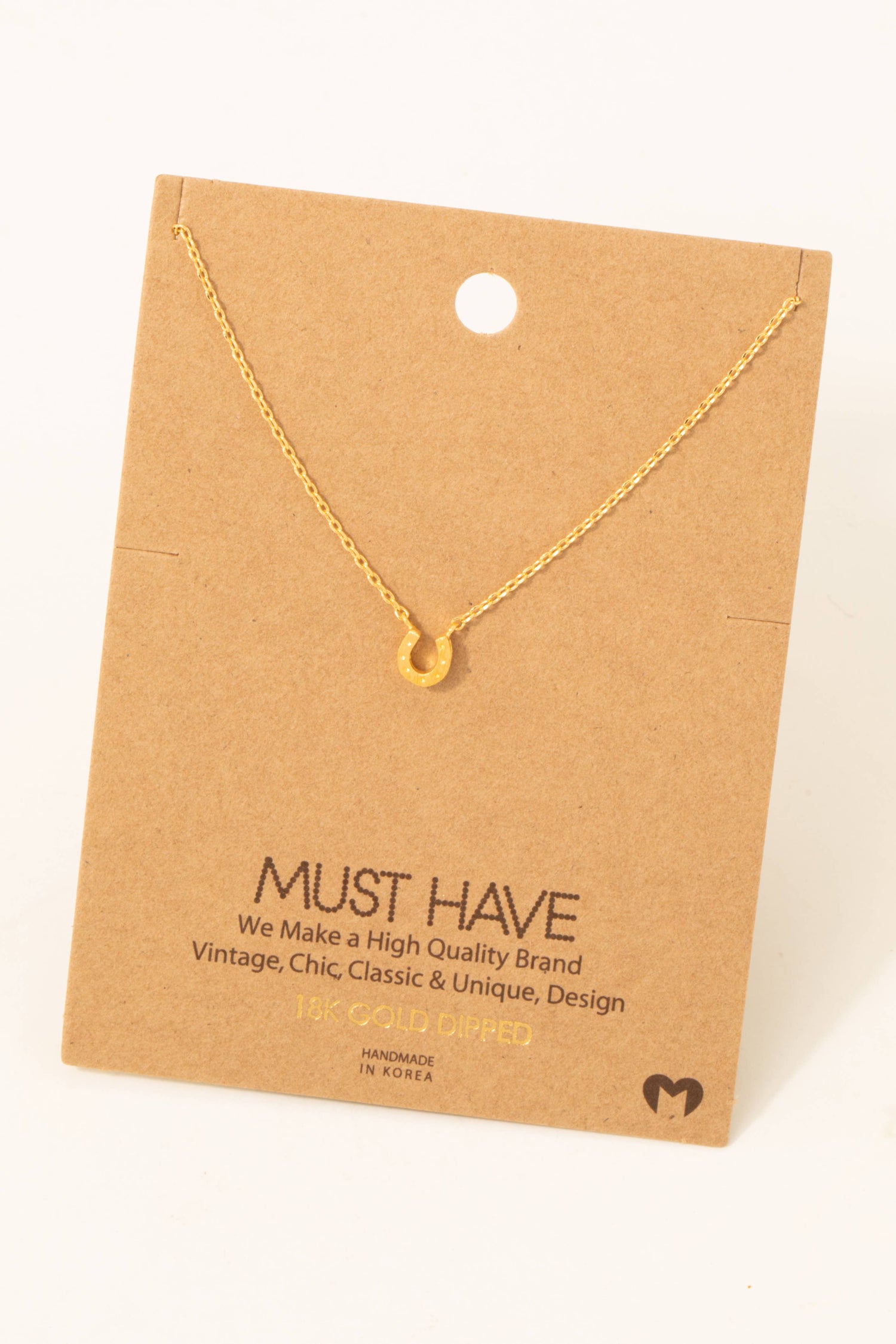 Mini Horseshoe Pendant Necklace