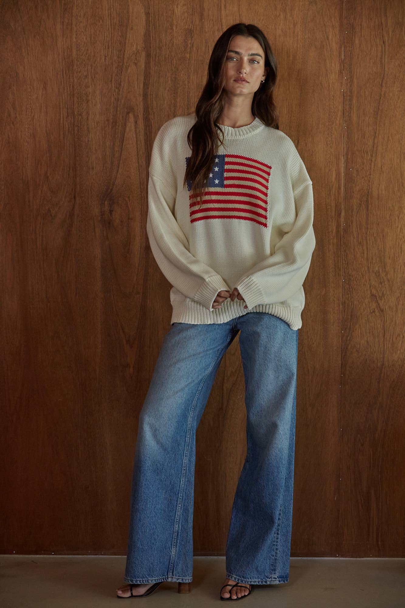 Madison American Flag Pullover Top