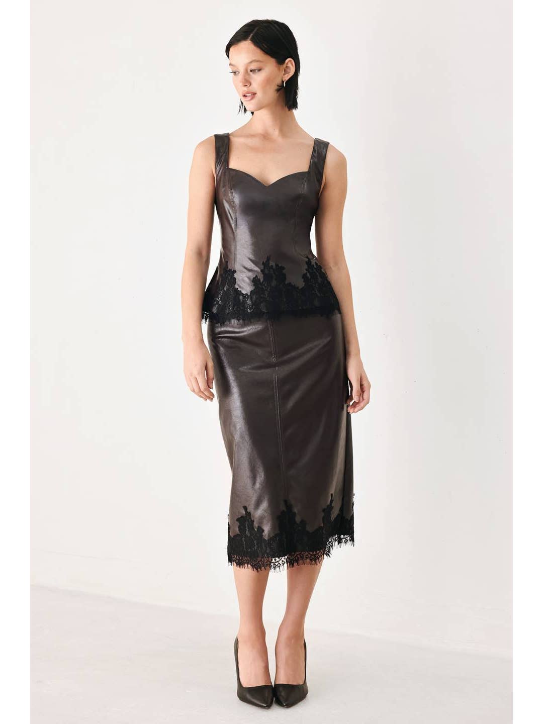 Teresa Faux Leather Top