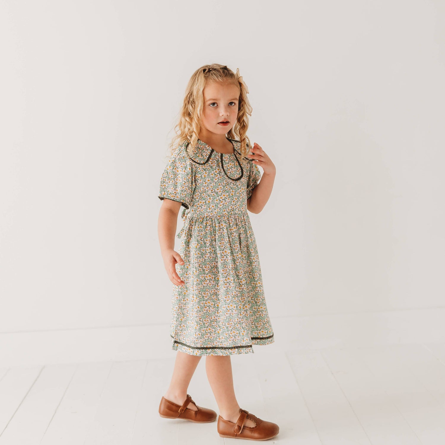 Flora Green Floral Dress