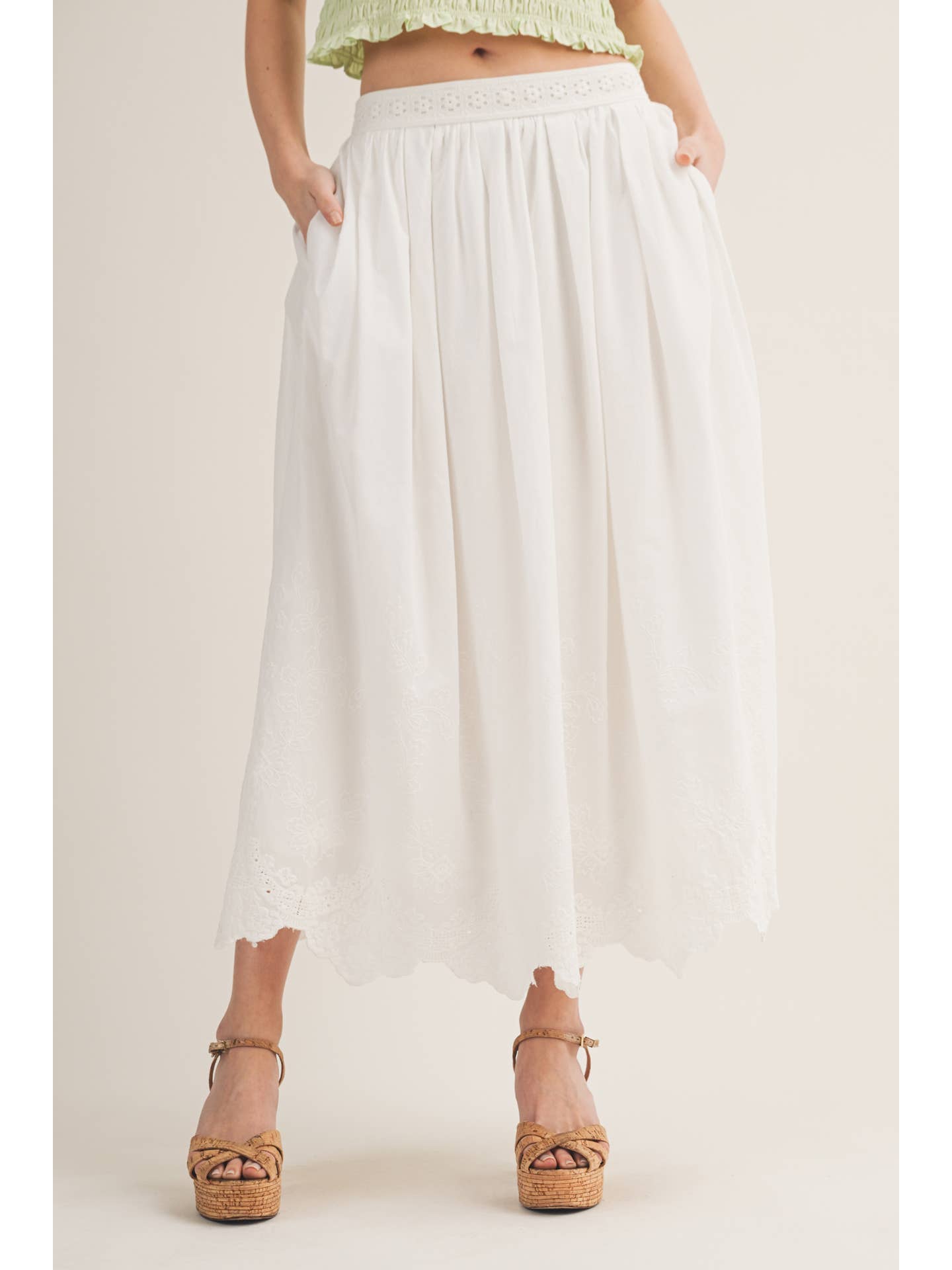 Emma Skirt with Embroidery Detail