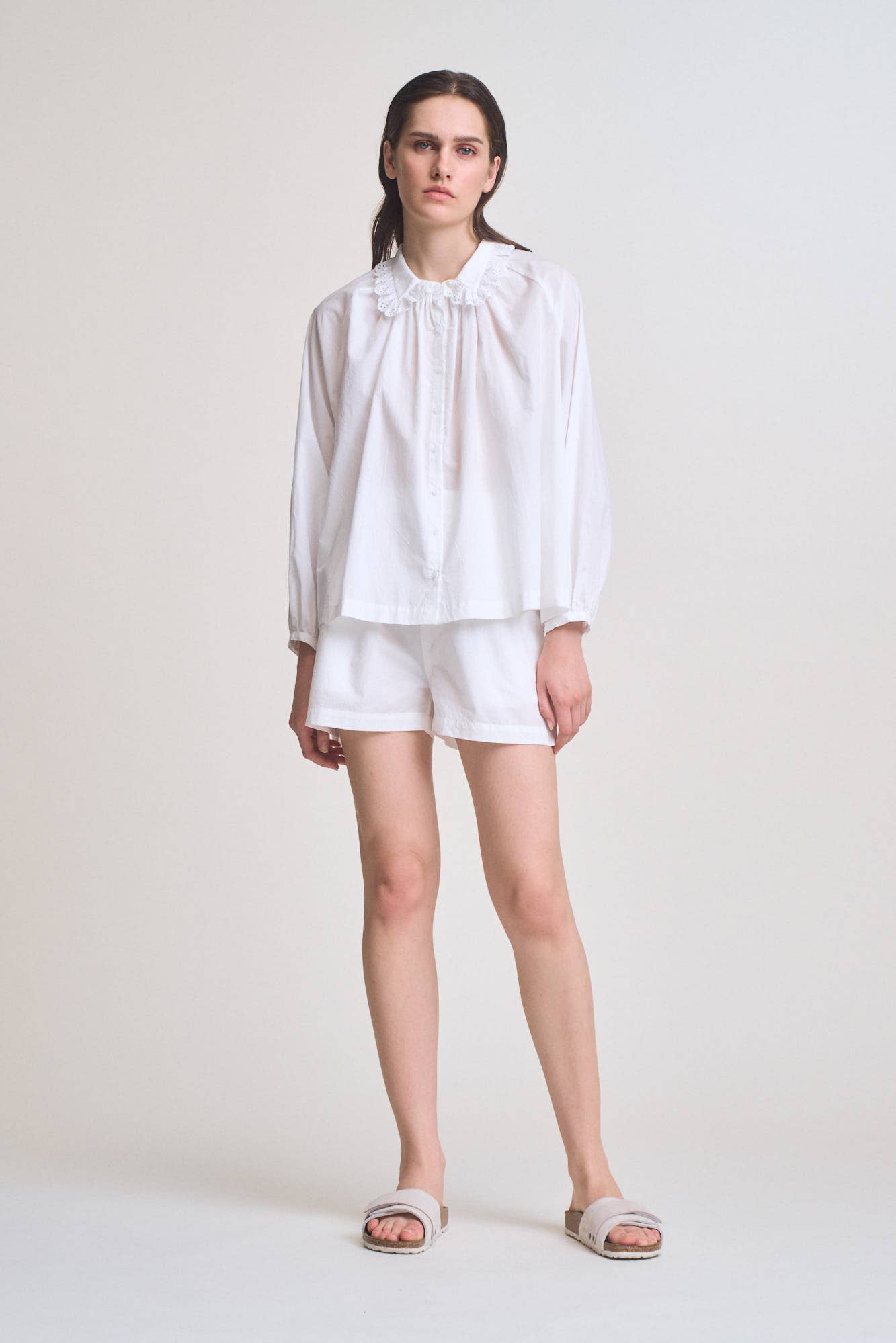 Missy Eyelet Collar Shirt