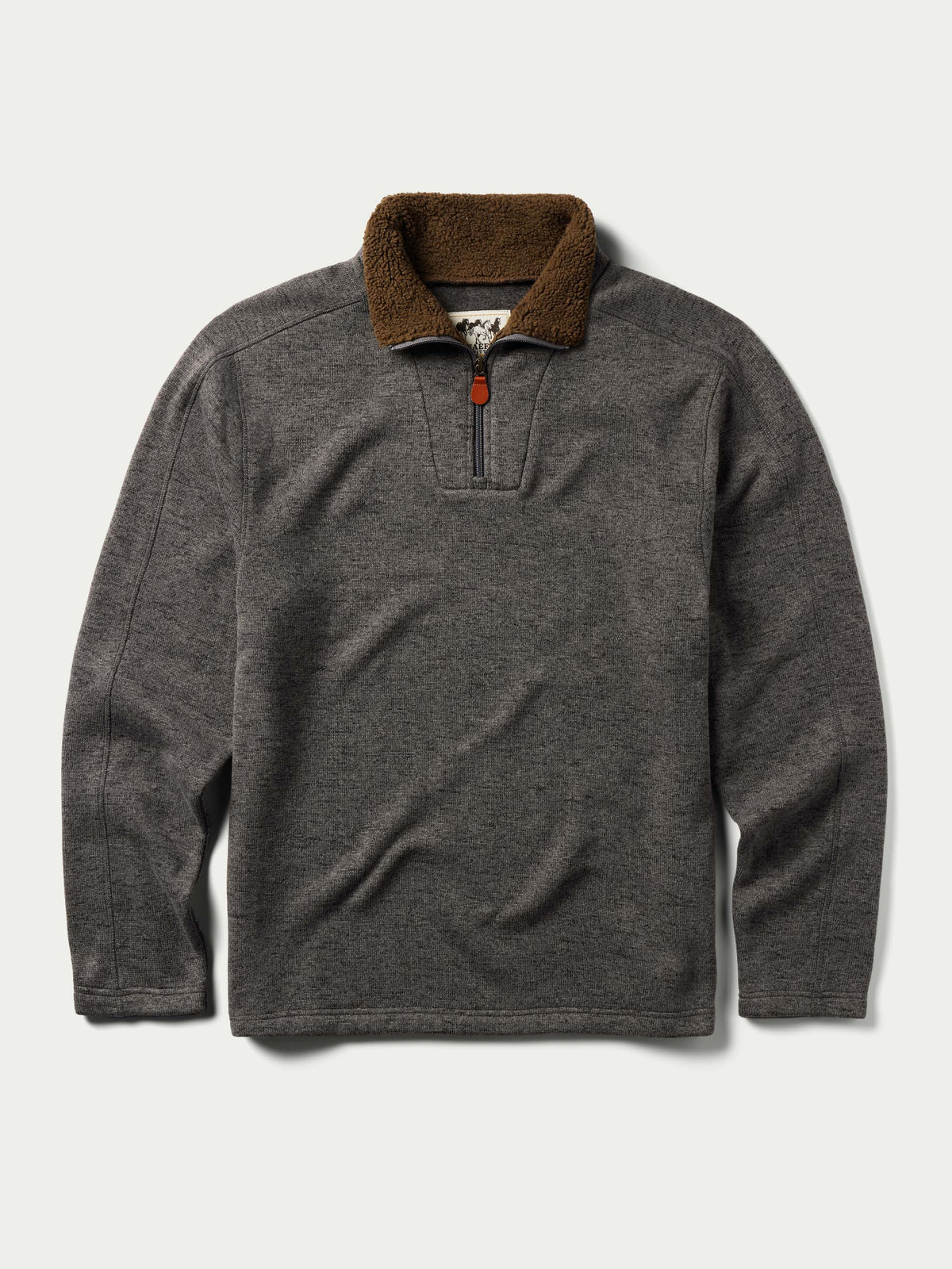 Schaefer Elkhorn Pullover Heather Gray classic fit mid layer with straight hem and long sleeves western clothing