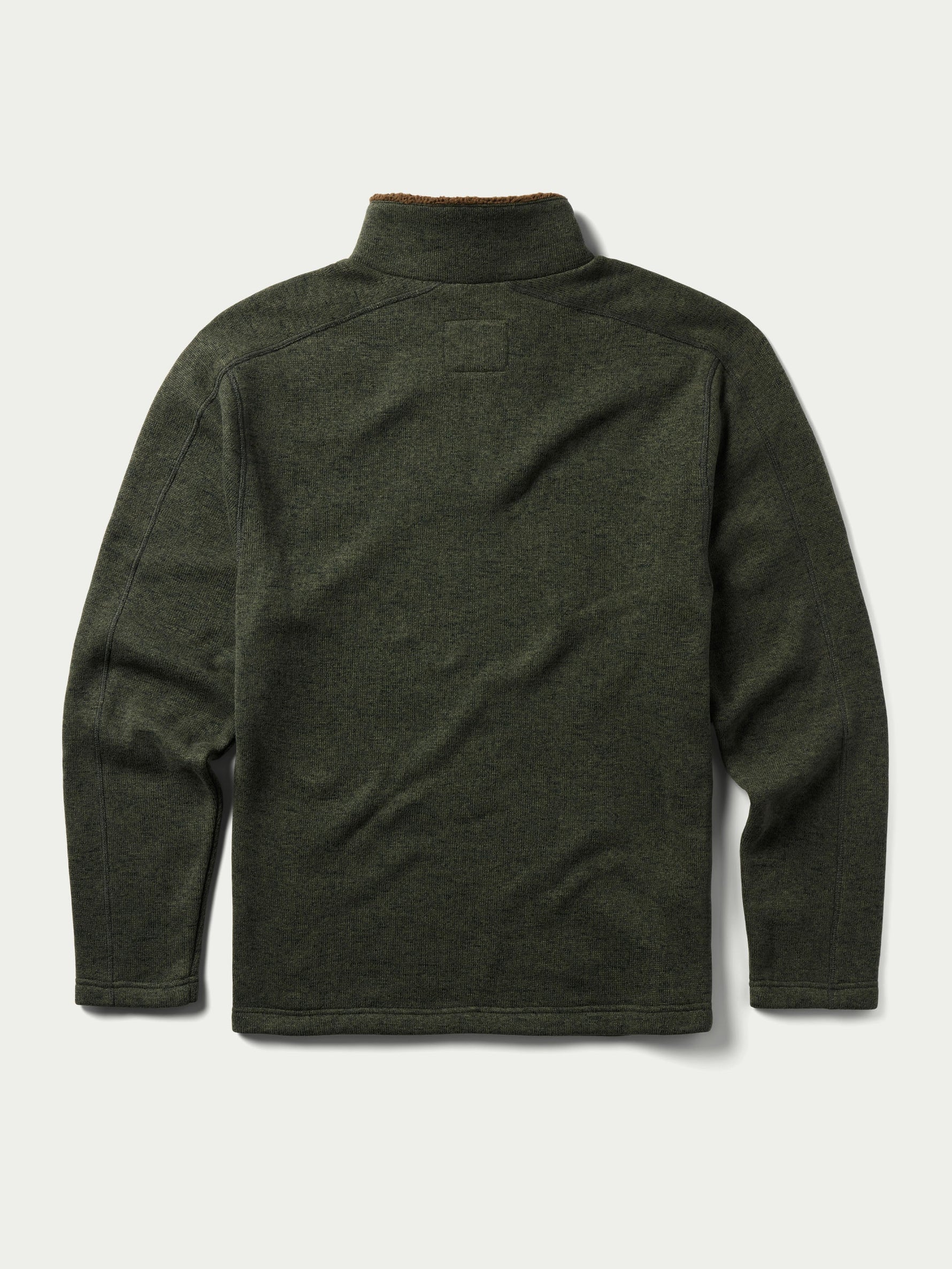 Schaefer Elkhorn Pullover Loden solid back panel with clean shoulder seaming ranch wear