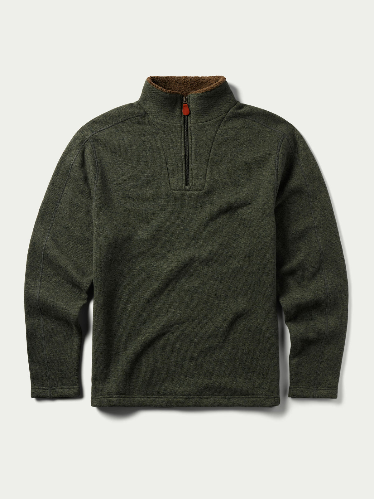 Schaefer Elkhorn Pullover Loden deep loden green polyester sweater fleece quarter zip western clothing ranch wear Utah 4001LD Boltranchstore.com