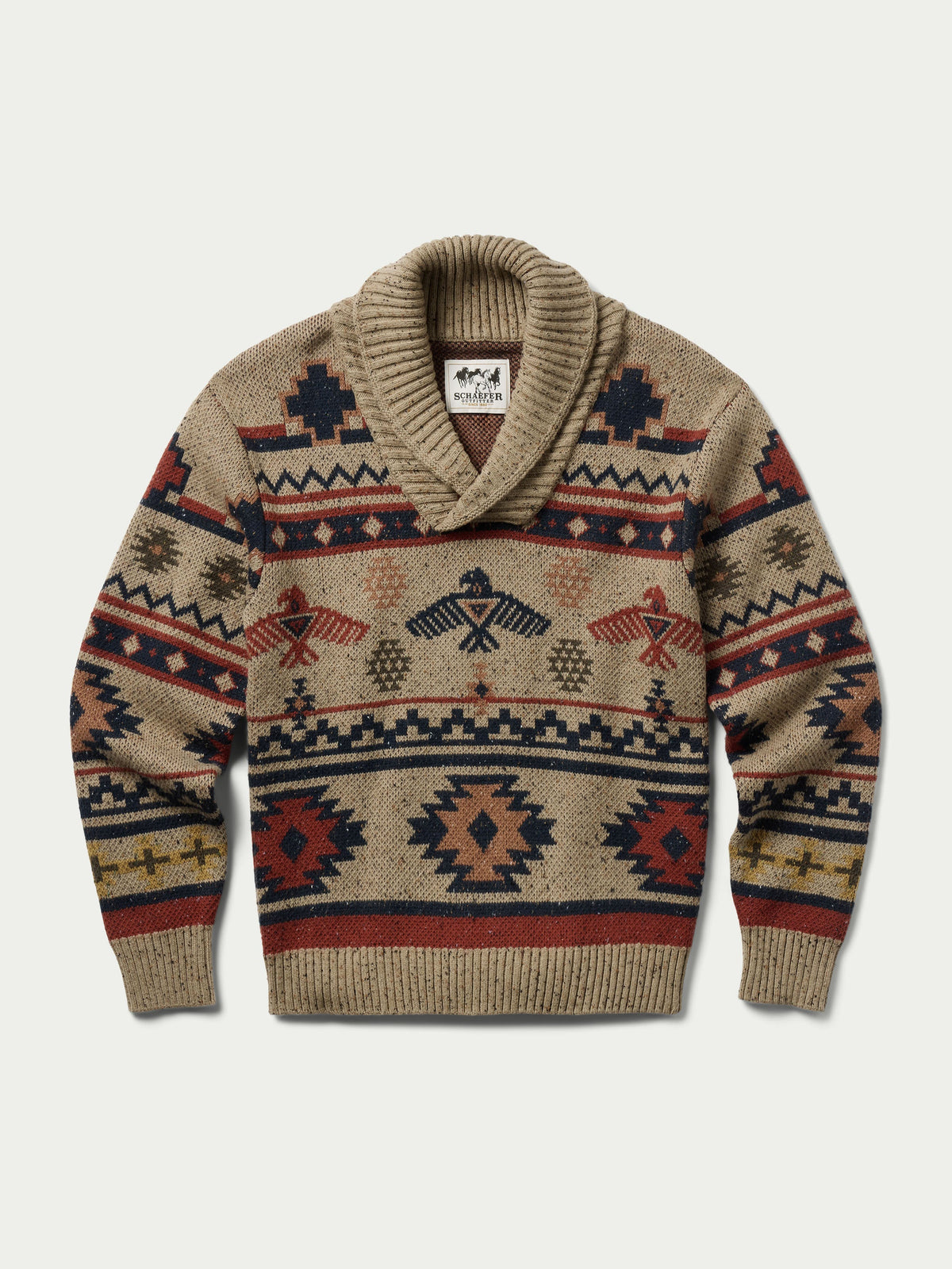 Schaefer Lodge Pullover Sweater Thunderbird Southwestern pattern pullover sweater western clothing Utah SKU 4011TB