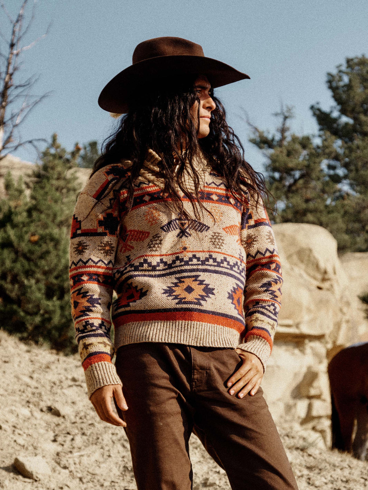 Schaefer Lodge Pullover Sweater cozy layer for cabin mornings and campfire nights ranch wear