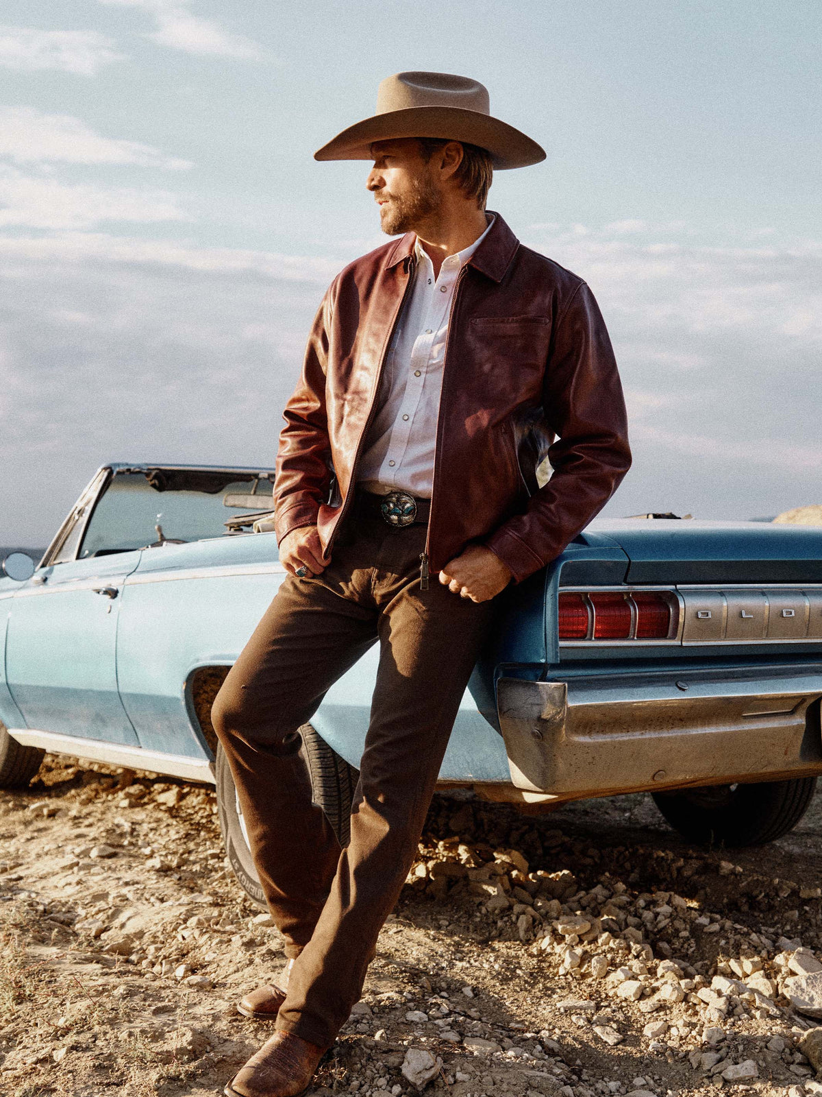Schaefer Beaumont Leather Jacket heirloom leather layer for town and ranch evenings Park City