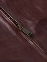 Schaefer Beaumont Leather Jacket zipper closure detail on smooth lamb leather rodeo